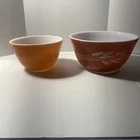 Vintage Pyrex Autumn Harvest Wheat Mixing Bowls 401 & 402