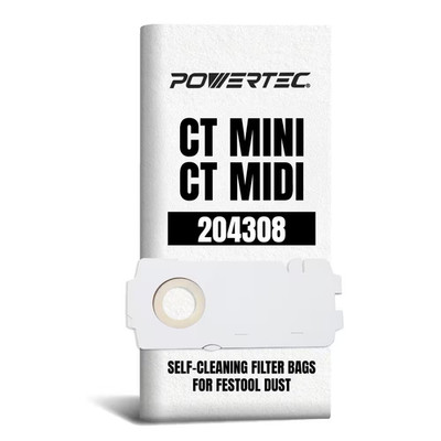 Shop Vacuum Bags for Festool CT MINI, CT MIDI Dust Extractor (From 2019 Onwards)