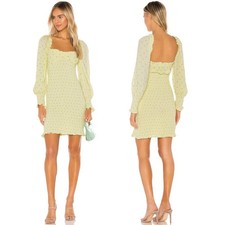 Faithfull The Brand Lombardy Mini Dress Basset Floral Womens Size Small NEW NWT