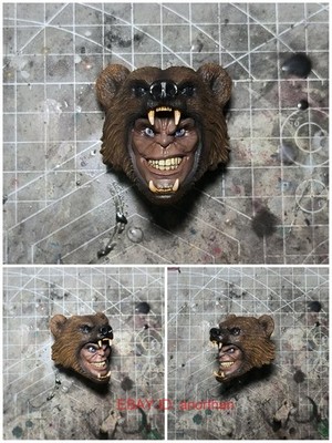 1/12 Scale Bear man Head Sculpt for Xesray Studio Fight for Glory Rhinoceros