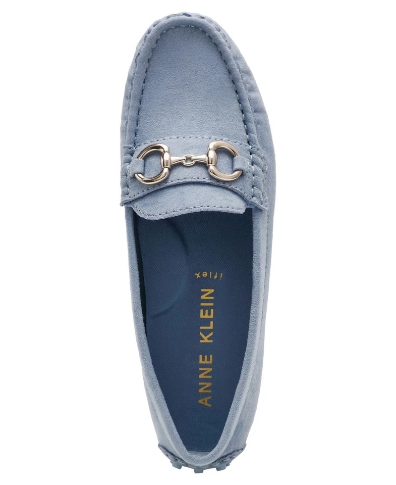 Mocasines Anne Klein para mujer Chrystie sin cordones azul claro talla 8 nuevos en caja Foto 3 de 4