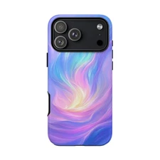 Phone Ink Case for iPhone / Galaxy / Pixel – Fluid Abstract Purple Teal Pink