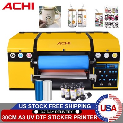 New A3 UV DTF Sticker Printer 2PCS XP600 Print Head Varnish for DIY Business