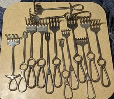 Lot of various size and # prong quality surgical retractors