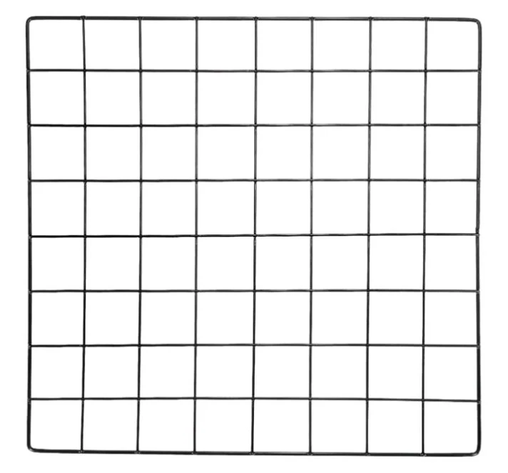 YOKIVE Iron Wire Grid Panel, Decorative Panels Board Photoframe(Black, 14"x14")