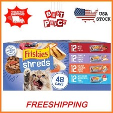 NEW 40 Count Purina Friskies Shreds Gravy Variety Pack, Wet Cat Food, 5.5 oz