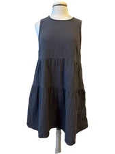 Universal Thread Women's M Cottagecore Cotton Gauze Sleeveless Ruffle Dress Boho