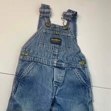 Vintage OshKosh B  Gosh Vestbak Union Made USA Blue Denim overalls size 12 Months