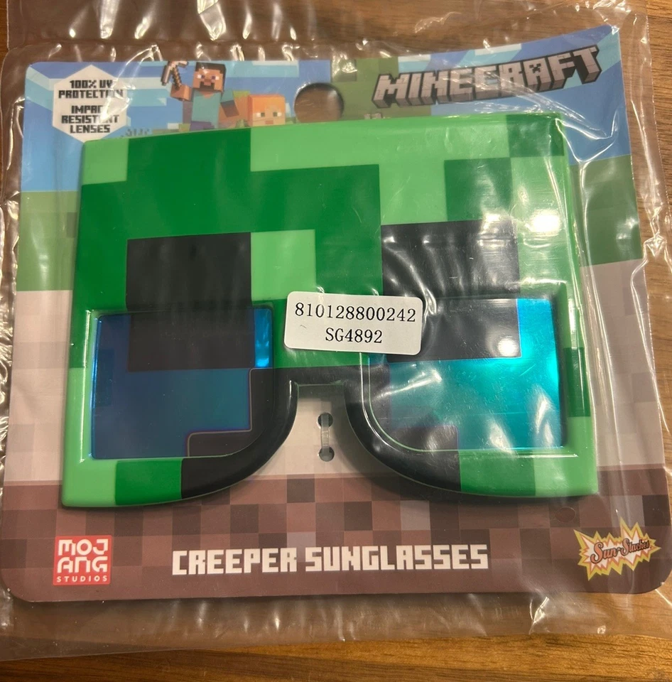 New Sealed Minecraft Creeper Sunglasses. 100% UV Protection. - Image 2 of 3