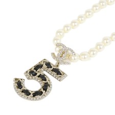 Chanel Aba285 Necklace Women White One Size