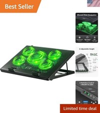 Versatile Laptop Cooling Pad with 5 Fans Dual USB Hubs for Ultimate Comfort