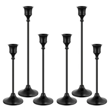 Black Candlestick Holders, Candle Holders for Candlesticks, Black Candle Hold...