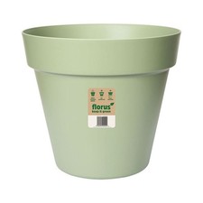 Image of Elho Paris Plant Pot 35cm Large Weather-Resistant Plastic Mint Green Outdoor
