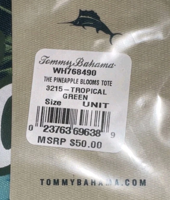 Tommy Bahama 2025 Pineapple Blooms Beach Tote Sealed NWT - Image 3 of 3