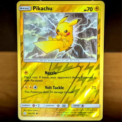 Pikachu 66/236 LP/NM Reverse Holo Cosmic Eclipse Foil Pokemon Card