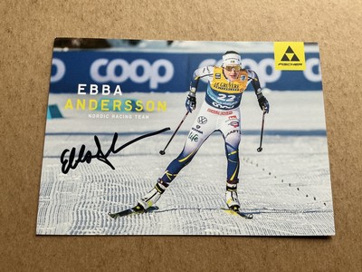Ebba Andersson, Sweden   Silver 20 Km Skiathlon Milano 2026 hand signed