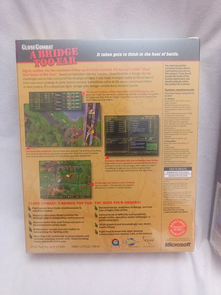 NEW SEALED Close Combat A Bridge Too Far + CC 3 Russian Front PC Big Box Games - Image 3 of 4