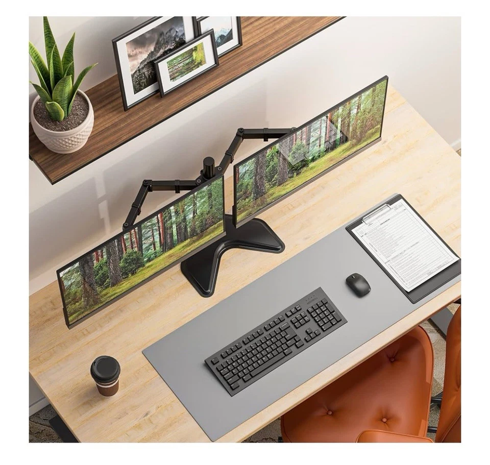 WALI Dual Monitor Stand for Desk, Monitor Stands for 2 Monitors up to 30 inches - Image 2 of 4