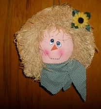 SCARECROW Door Hanger Fall Thanksgiving Hanging Decoration -  NWOT