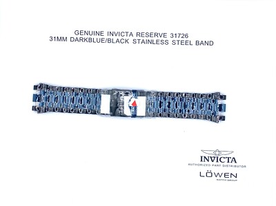 Authentic Invicta Reserve 31726 DarkBlue/Black Stainless Steel 31MM Watch Band