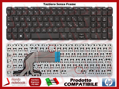 Clavier Italien QWERTY Compatible HP G62, CQ56 - Neuf Sans Cadre - Réf. New Net 06001