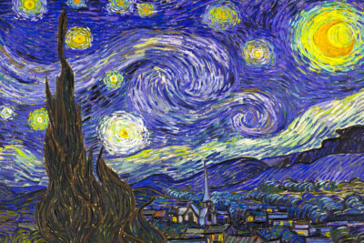Vincent van Gogh The Starry Night 1888 Dutch Post Impressionist Poster 18x12