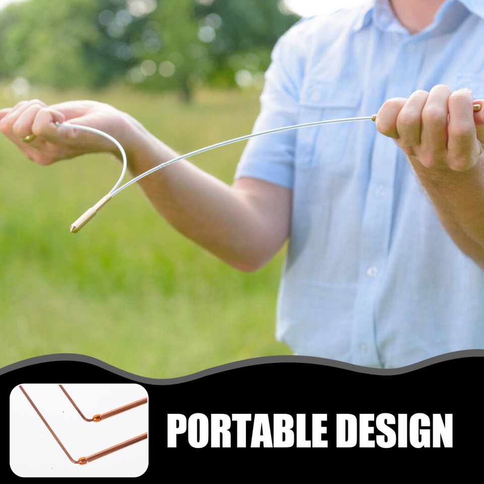 2 Pcs Brass Prospecting Rod Witching Rods Telescopic Dowsing Metal