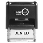 As-Imp1106K - Denied Stamp with By: & Date:, Black , Heavy Duty Commerical Self-