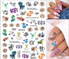 Nail Art Stickers ASTROLOGY MULTICOLOURED ZODIAC SIGNS B050