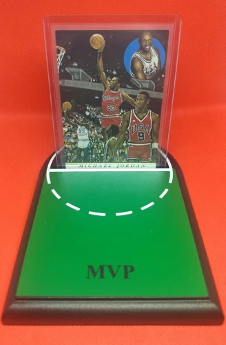 Michael Jordan Career Card - Bulls NBA UNC USA - w/ sealed MVP card stand BULLS
