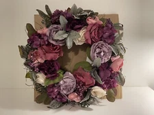 1.800 Flowers 20” Faux Floral Wreath. NEW