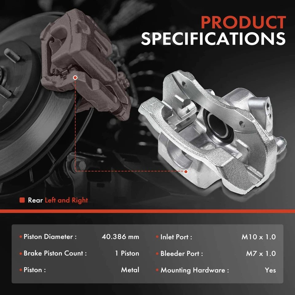 Par de pinzas de freno traseras con soporte para Toyota Prius V 2012 2013 2014 2015-2017 Foto 2 de 4