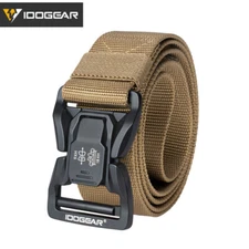 IDOGEAR Tactical Belt 1.5" Mens Belt Alloy Quick Release Buckle Airsoft Gear