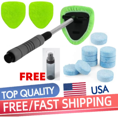 #ad Windshield Cleaning Tool Kit Car Window Glass Wiper Cleaner Brush Pad Extendable $6.36