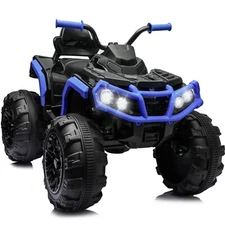 24V Kids Ride on Toy 4 Wheeler Quad Car 4-6mph Top Speed with Low&High Speed LED