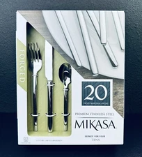 20 Mikasa ZENA Stainless Forged Flatware Set of 20 DINNER 4 place settings