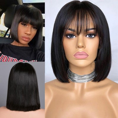 black wigs with bangs
