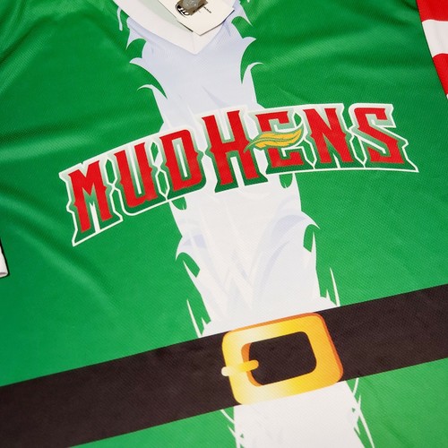 OT Sports Toledo Mud Hens MILB Christmas in July Doubleheader Daytime Jersey 3XL - Picture 2 of 7