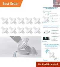 Filtered Air Quality Solution: 10 Polyethylene Filters for 22mm Tubing Devices