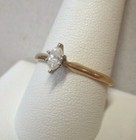 14K Yellow Gold 1/4 CTW Diamond Engagement Ring Size 10.75 R13 — photo 3