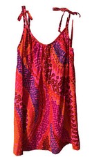 Vtg 70s Glenbrooke Womens Sz P/small Bathing Suit Neon Mod Hippie Swim Coverup