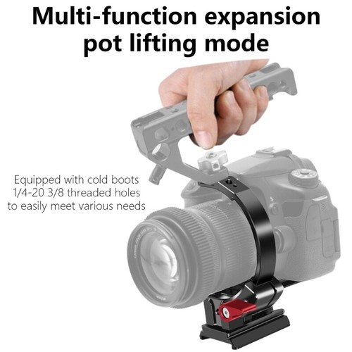 Camera Bracket Tripod Mount Lens Mount 1/4 3/8 Rotatable Collar Mount Plate - Afbeelding 7 van 8