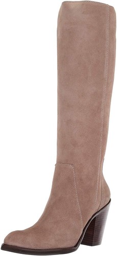 Botas Lust For Life Jordan Taupe Beige Gamuza Gruesas Tacón Apilado Rodilla Botas Altas