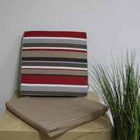 KissenhüLle Kissenbezug Cremona 40X40 Cm Rot Grau Weiß Gestreift Hossner Wa