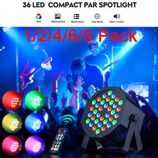 36LED Stage Lighting PAR Light RGB DMX Strobe Party DJ Disco Lights w/ Remote US