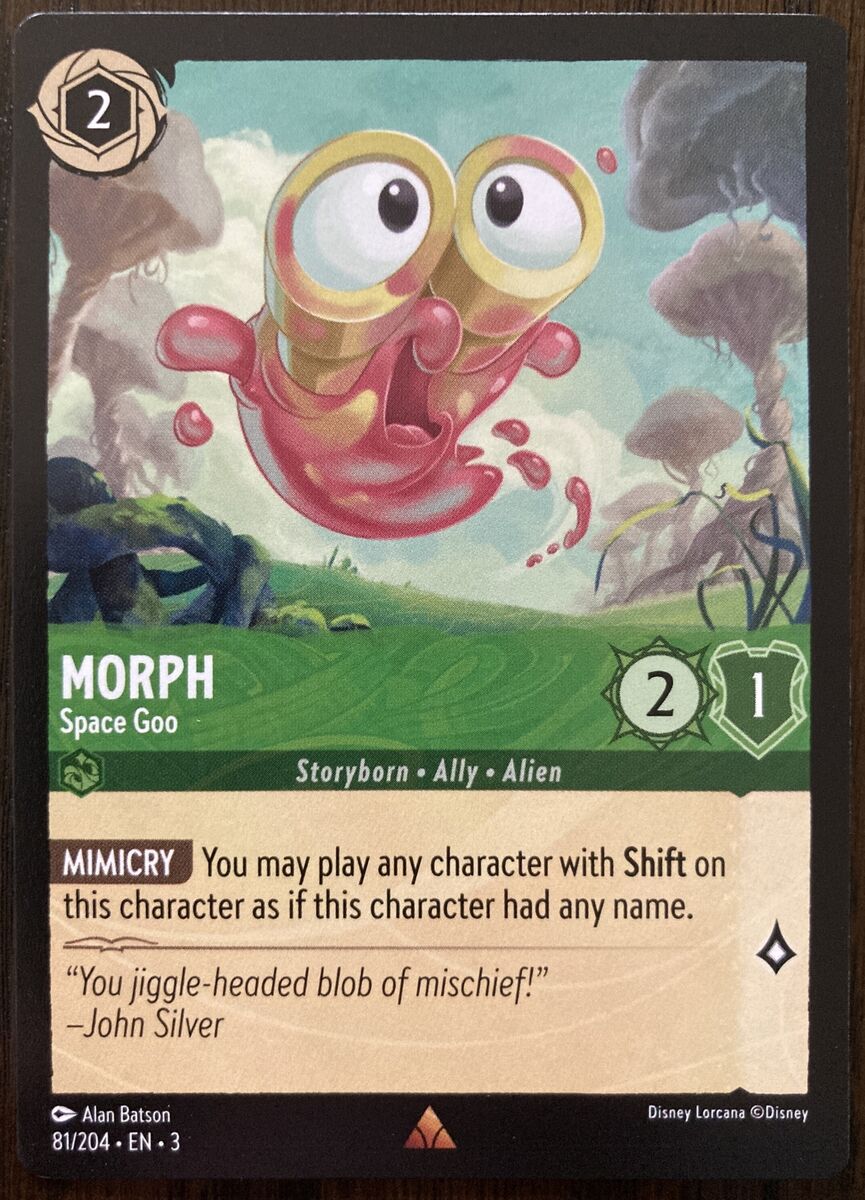 Disney Lorcana TCG Morph Space Goo 81/204 Rare Into The Disney Lorcana TCG Morph Space Goo 81/204 Rare Into The