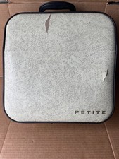 Vintage Petite International Typewriter Blue with Carrying case Made In England  thumbnail