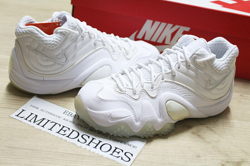 NIKE ZOOM UPTEMPO V 5 PREMIUM TRIPLE WHITE 366570-111 kidd air