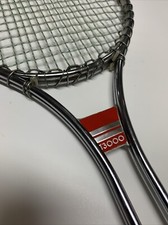 Vintage Wilson T 3000 steel racquet, 4 5/8, cover, strung, excellent condition