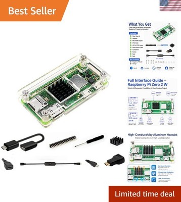 Raspberry Pi Zero 2 W Case Kit with Raspberry Pi Zero 2 W Case Power Supply